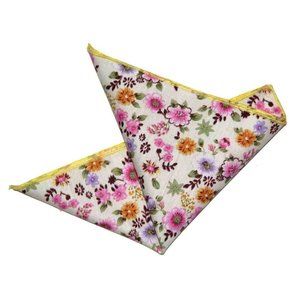Gascoigne Pocket Square Floral Cotton Men's